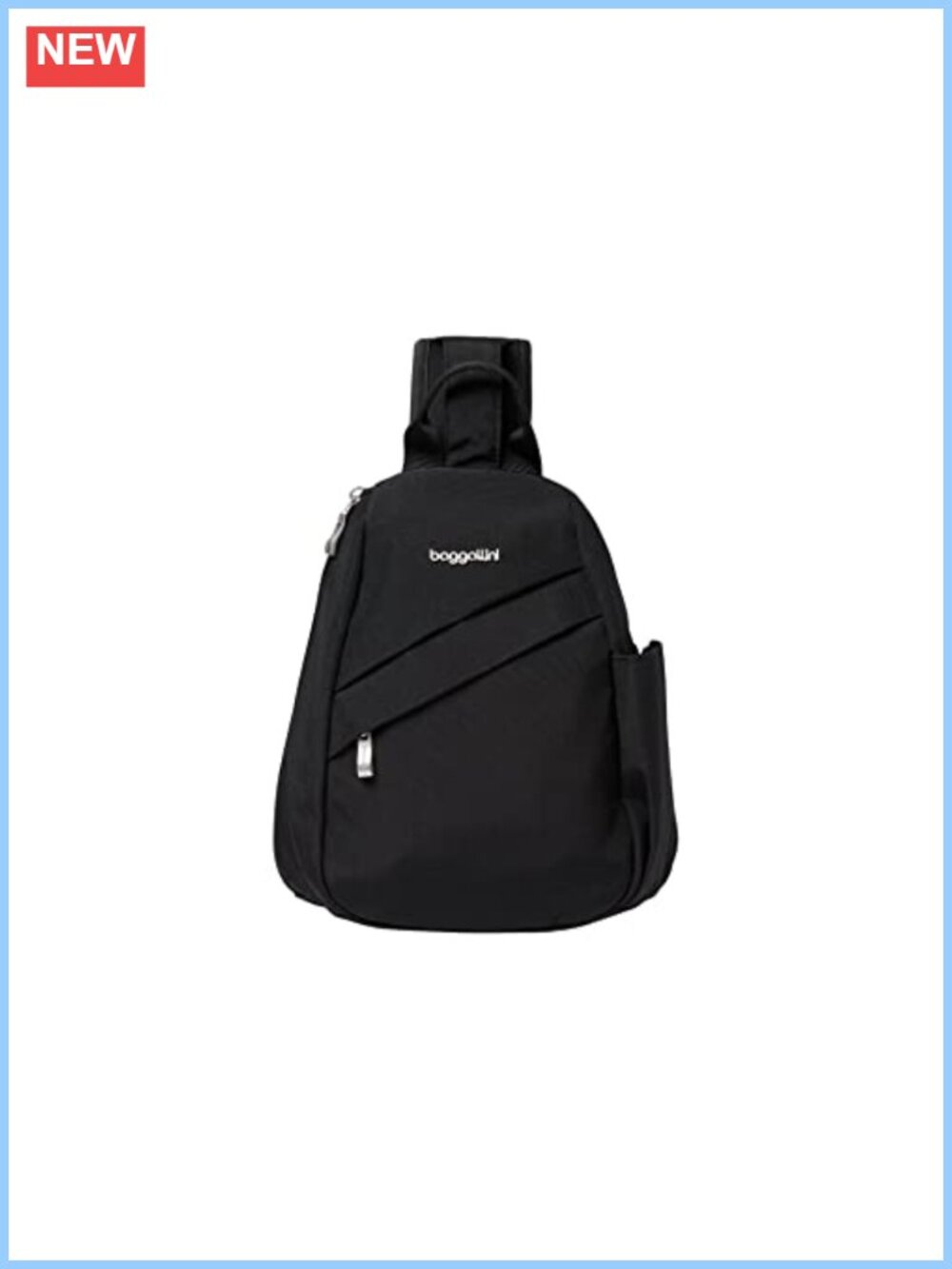 Baggallini Medium Sling Backpack Convertible Crossbody RFID Nylon Travel Bag